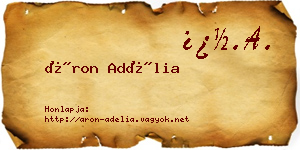 Áron Adélia névjegykártya